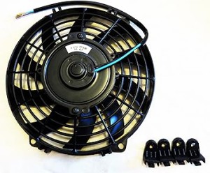 (mind items) 9インチ 汎用 電動ファン 薄型 プル式 吸風式 12V 自動車用