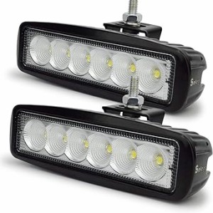 Safego 2 x 18W LED 作業灯/ワークライト 広角タイプ LED 車外灯 農業機械 除雪車 ホワイト 60