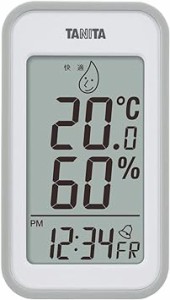 タニタ 温湿度計 大画面 一目で室内環境がわかる 時計 カレンダー アラーム 温度 湿度 デジタル 壁掛け 卓上 マグネ