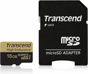 トランセンド 高耐久 microSDカード 16GB MLCフラッシュ搭載 ドライブレコーダー セキュリティカメラ用 S