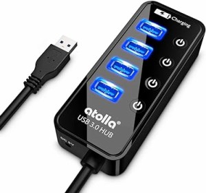 atolla USB3.0ハブ 4ポート5Gbps高速データ転送 USB HUB 3.0 の 増設 + 1充電ポート、独