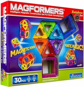 ボーネルンド(BorneLund) マグフォーマー 30ピース レインボーセット MAGFORMERS マグネットブロッ