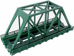 ロクハン Zゲージ R089 単線トラス鉄橋 短 緑