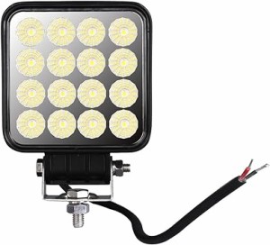 LED 作業灯 ワークライト 直径118mm 補助灯 広角 48W スイッチ付き 投光器 ノイズレス対策品 DC12V