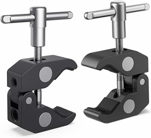 SMALLRIG スーパークランプ 蟹バサミクランプ 15-40mmパイプクランプ ロッドクランプ 2個セット 多用途ク