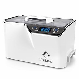 LifeBasis 超音波洗浄機 600ml 強い振動子で強力洗浄 改善仕様 42,000Hz メガネ洗浄機 5段階タイ