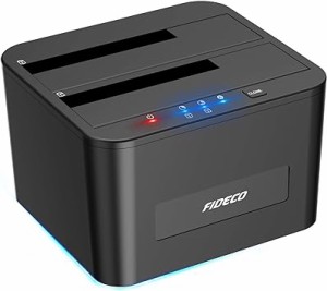 FIDECO HDDスタンド、USB3.0接続 2.5型 / 3.5型 SATA HDD/SSD対応、パソコンなしでHD