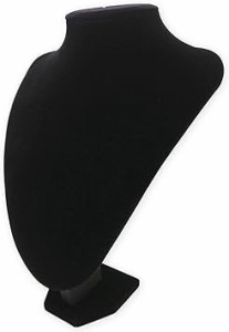 (アウプル) ネックレス トルソー アクセサリー ジュエリー ディスプレイ 展示 (黒 (ベルベット), L (29cm
