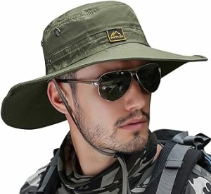 [KELEVO] サファリハット メンズ 大きいサイズ UPF50+ つば広 プレゼント UVカット 帽子 折り畳み サ