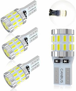 TORIBIO T10 LED ホワイト 車用LED高爆光 30連3014素子 DC12V-24V 兼用 CANBUSキ