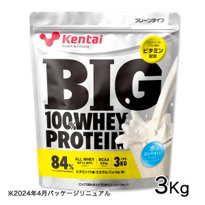 ケンタイ BIG100％ ホエイプロテイン プレーンタイプ 3kg - 健康体力研究所 [6月のセール品] [kentai] 