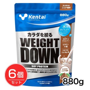 ケンタイ ウェイトダウン ソイプロテイン ココア風味 880g×6個セット - 健康体力研究所 [kentai/K1244] 