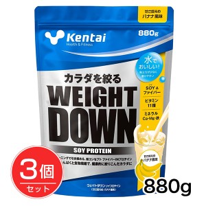 ケンタイ ウェイトダウン ソイプロテイン バナナ風味 880g×3個セット - 健康体力研究所 [kentai/K1245] 