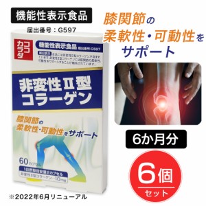 ココカラダ 非変性2型コラーゲン [機能性表示食品] 60カプセル×6個セット - コーワリミテッド [関節/柔軟性] 