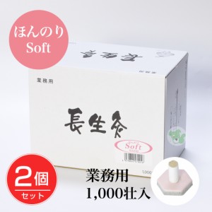 長生灸 (ちょうせいきゅう) ほんのり ソフト 1000壮×2個セット - 山正 [お灸/業務用]  【RSL配送】