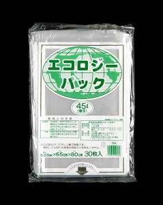 ゴミ袋 エコロジーパック 45L 厚手 透明 30枚入