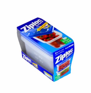 保存容器 Ziploc コンテナー 長方形 容量510ml 2個入