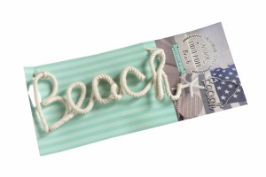 文字ロープ MOJI ROPE Beach 20×8cm ［種類指定不可］ (100円ショップ 100円均一 100均一 100均)