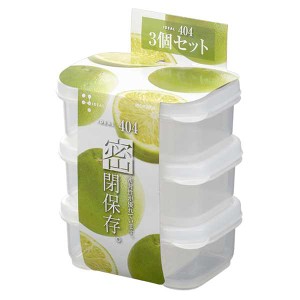 保存容器 イデアル404 長角ミニ 容量190ml 3個入 (100円ショップ 100円均一 100均一 100均)