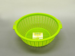 ザル 直径31×高さ12.5cm グリーン (100円ショップ 100円均一 100均一 100均)