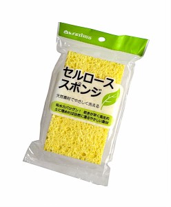 セルローススポンジ 7×12×厚み2.5cm ［色指定不可］ (100円ショップ 100円均一 100均一 100均)