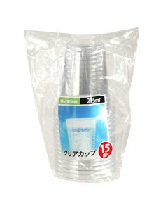 クリアカップ 容量215ml 15個入 (100円ショップ 100円均一 100均一 100均)