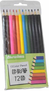 カラー色鉛筆 12色入 (100円ショップ 100円均一 100均一 100均)