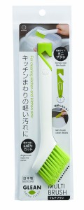 ブラシ 山切りカット ミニブラシ付 23cm ホワイト (100円ショップ 100円均一 100均一 100均)