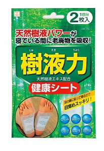 足裏シート 樹液力(健康シート) 2枚入 (100円ショップ 100円均一 100均一 100均)