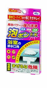 洗浄剤 浴室の排水口用 塩素系 顆粒タイプ 40ｇ 泡ポンＥＸ (100円ショップ 100円均一 100均一 100均)