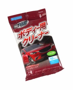 ボディ用クリーナー 車ふくだけウェット しっかり厚手 30×20cm 10枚入 (100円ショップ 100円均一 100均一 100均)