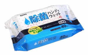 除菌ハンディウェットティッシュ 抹茶エキス配合 15×20cm 40枚入 (100円ショップ 100円均一 100均一 100均)