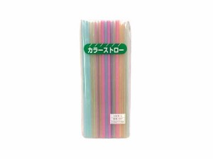 カラーストロー 21cm 100本入 (100円ショップ 100円均一 100均一 100均)