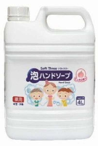 泡ハンドソープ　薬用　ソフトスリー　ピーチの香り　４Ｌ