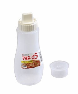 マヨネーズ容器 マヨネーズ5 ホワイト 容量380ml (100円ショップ 100円均一 100均一 100均)