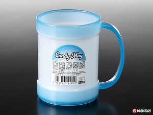 マグカップ プラスチック製 満量300ｍｌ ブルー (100円ショップ 100円均一 100均一 100均)