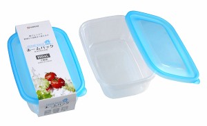 食品容器 ホームパックA ブルー 容量800ml 2個入 (100円ショップ 100円均一 100均一 100均)