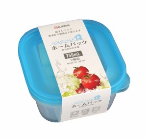 保存容器 ホームパックE ブルー 容量750ml 2個入 (100円ショップ 100円均一 100均一 100均)