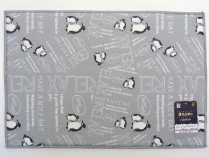 バスマット 滑り止め付 30×45cm ペンギン (100円ショップ 100円均一 100均一 100均)