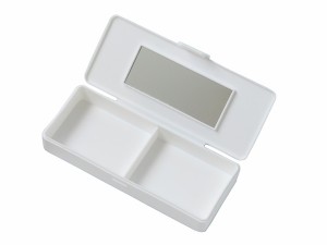 使い捨てコンタクト用ケース ミラー付 13.5×5.5×高さ2cm (100円ショップ 100円均一 100均一 100均)