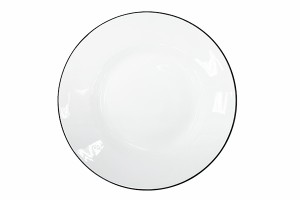 スープ皿 ホーロー風 磁器製 17.7×高さ3.6cm (100円ショップ 100円均一 100均一 100均)