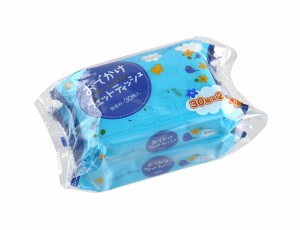 ウェットシート 無香料 20×15cm 30枚×2個入 (100円ショップ 100円均一 100均一 100均)