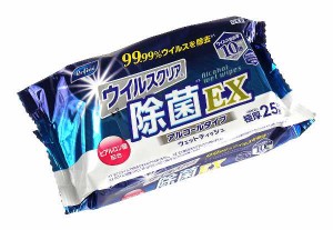 ウェットシート リファイン ウイルスクリア除菌EX 極厚 20×30cm 25枚入 (100円ショップ 100円均一 100均一 100均)