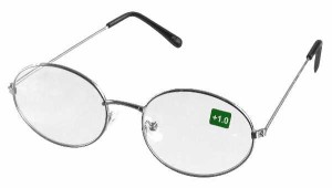 金属フレーム老眼鏡 +1.0 ［サイズ形指定不可］ (100円ショップ 100円均一 100均一 100均)