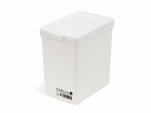 収納ボックス フタがとまるケース ホワイト スリム 10×15×高さ16cm (100円ショップ 100円均一 100均一 100均)