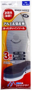 アルミ＆低反発インソール 男性用 抗菌 24〜28cm (100円ショップ 100円均一 100均一 100均)