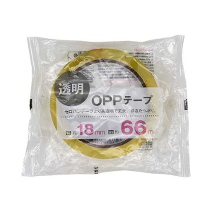 ＯＰＰテープ 透明 幅1.8cm×長さ66ｍ (100円ショップ 100円均一 100均一 100均)