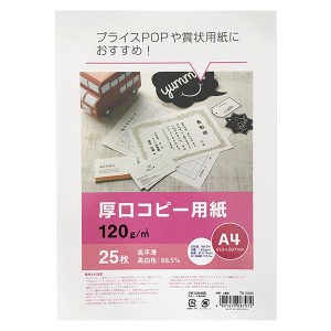 厚口コピー用紙 Ａ4サイズ 25枚入 (100円ショップ 100円均一 100均一 100均)