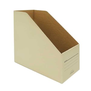 A4ファイルボックス タテ型 ナチュラルカラー 21.5×10×25cm ［色指定不可］ (100円ショップ 100円均一 100均一 100均)