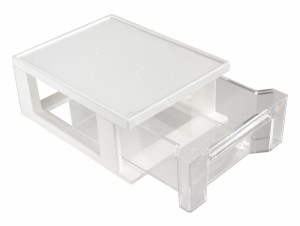 プルケース 17.4×13.6×高さ7.2cm ホワイト ＤｅｓｋＬａｂｏ (100円ショップ 100円均一 100均一 100均)